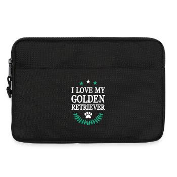 I love my golden retriever - Laptop bag 13" - black - Front