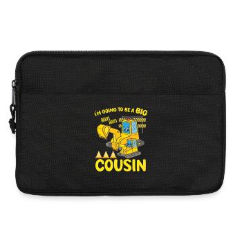 Excavator Child Ready Going To Be A Big Cousin - Laptop bag 13" - black - Front