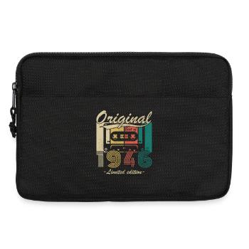 80 Years 1946 Vintage Retro Anniversary - Laptop bag 13" - black - Front
