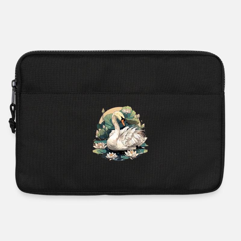 Schwäne Schwan - Laptoptasche 13" - Schwarz