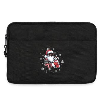 Santa Hässliche Weihnacht Und Hund - Laptoptasche 13" - Schwarz - Vorne