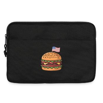 Cheeseburger Patriotic Independence Day 4th of - Laptop bag 13" - black - Front