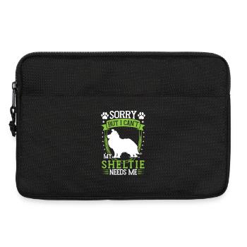 Sheltie can't Shetland Sheepdog - Laptop bag 13" - black - Front