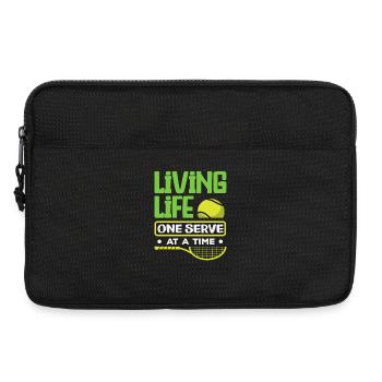 Joueur de tennis Vie Vie Une portion - Sacoche pour ordinateur portable 13 pouces - noir - Devant