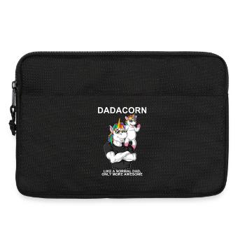 Humorvolle Einhorn Papa Illustration - Laptoptasche 13" - Schwarz - Vorne