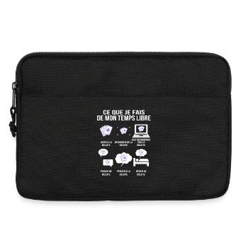 What I do in my free time Belote player - Laptop bag 13" - black - Front