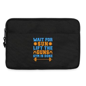 Fitness Motivation Bodybuilder Lift The Guns Gym - Laptoptasche 13" - Schwarz - Vorne