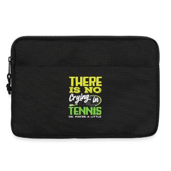Tennis Player There Is No Crying - Laptop bag 13" - black - Front