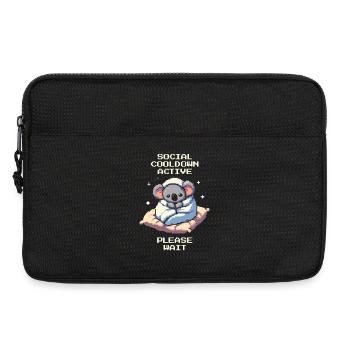Refroidissement social actif | Humour introverti - Sacoche pour ordinateur portable 13 pouces - noir - Devant