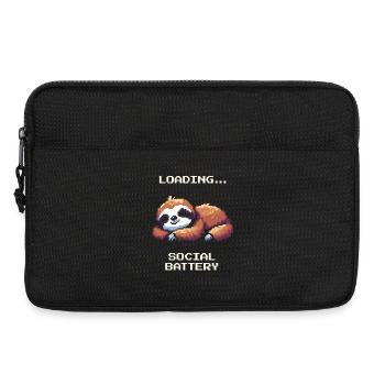 Social Battery Charges | Introverted Humor - Laptop bag 13" - black - Front