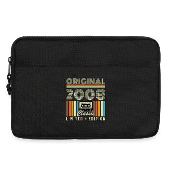 2008 Vintage Retro Birthday Gift - Laptop bag 13" - black - Front