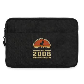 2008 Vintage Retro Birthday Gift - Laptop bag 13" - black - Front