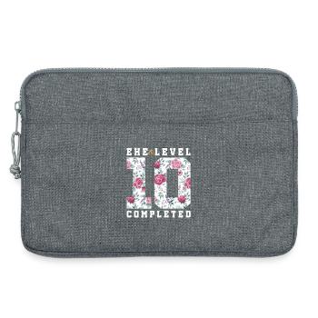 10e anniversaire de mariage - Sacoche pour ordinateur portable 13 pouces - gris chiné - Devant