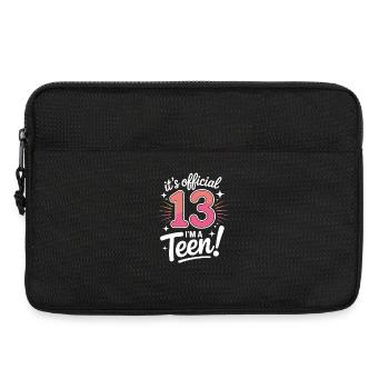 13th birthday teenager gift - Laptop bag 13" - black - Front