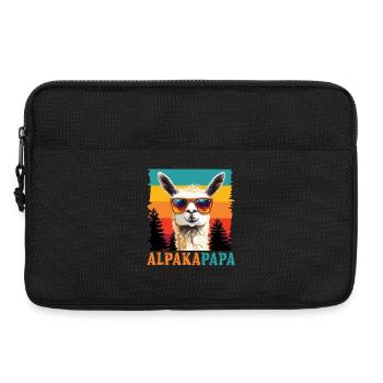 Pères ALPAGA PAPA Rétro Lama Drôle - Sacoche pour ordinateur portable 13 pouces - noir - Devant