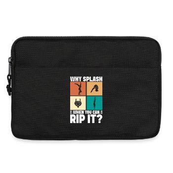 Kunstspringen Turmspringer Sprungbrett - Laptoptasche 13" - Schwarz - Vorne