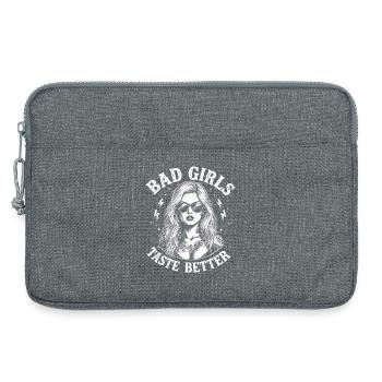 Bad Girls Taste Better Tattooed Girls B - Laptop bag 13" - heather grey - Front