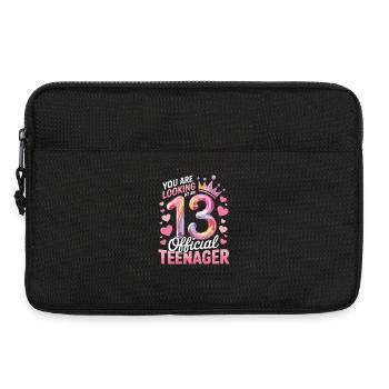 13th birthday teenager gift - Laptop bag 13" - black - Front
