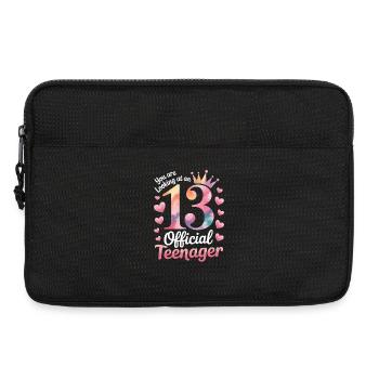 13th birthday teenager gift - Laptop bag 13" - black - Front