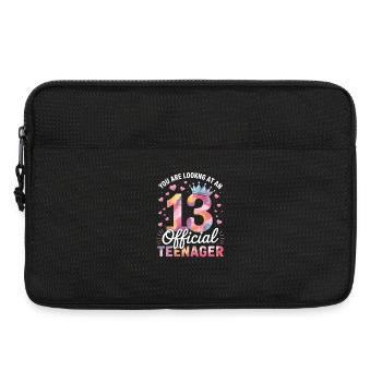 13th birthday teenager gift - Laptop bag 13" - black - Front