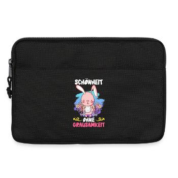 Tierwohl SCHÖNHEIT OHNE GRAUSAMKEIT LUSTIG - Laptoptasche 13" - Schwarz - Vorne