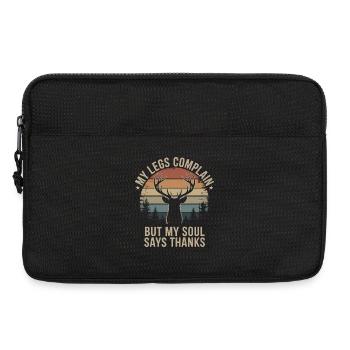 My Legs Complain Soul Thanks Retro Wandern Natur - Laptoptasche 13" - Schwarz - Vorne