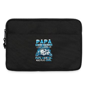 Papa Snowboarder - Laptoptasche 13" - Schwarz - Vorne