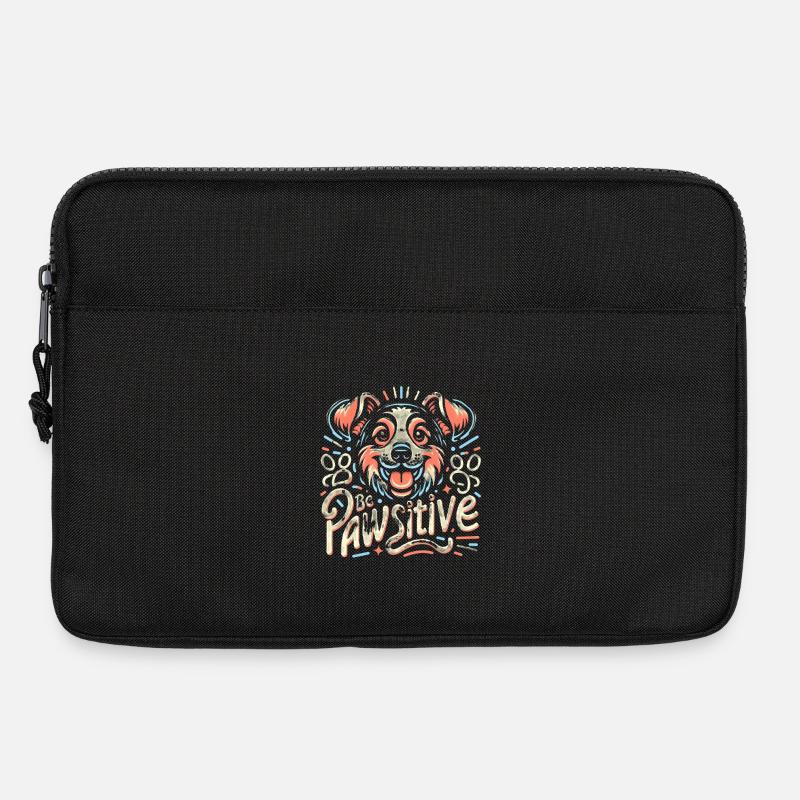 Be pawsitive cute dog - Laptop bag 13" - black