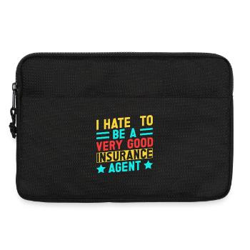 Humorous Insurance Agent Quote Design - Laptop bag 13" - black - Front