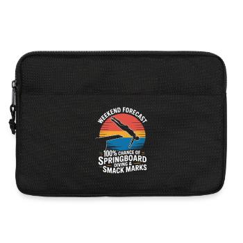 Kunstspringen Turmspringer Sprungbrett - Laptoptasche 13" - Schwarz - Vorne