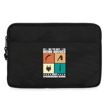 Kunstspringen Turmspringer Sprungbrett - Laptoptasche 13" - Schwarz - Vorne
