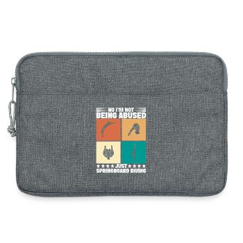 Diving diving board - Laptop bag 13" - heather grey - Front