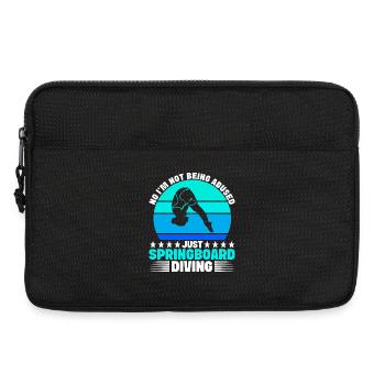 Kunstspringen Turmspringer Sprungbrett - Laptoptasche 13" - Schwarz - Vorne