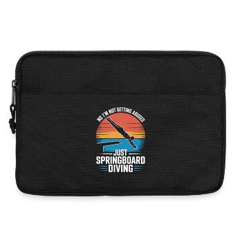 Kunstspringen Turmspringer Sprungbrett - Laptoptasche 13" - Schwarz - Vorne