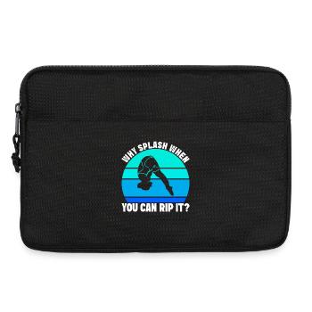 Kunstspringen Turmspringer Sprungbrett - Laptoptasche 13" - Schwarz - Vorne