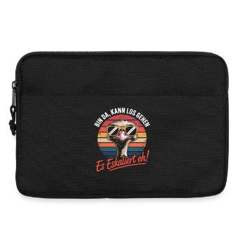 Einatmen Ausrasten Yoga Meditation Palmen Retro - Laptoptasche 13" - Schwarz - Vorne