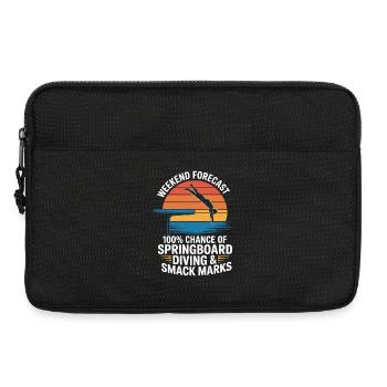 Kunstspringen Turmspringer Sprungbrett - Laptoptasche 13" - Schwarz - Vorne