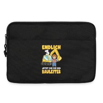 3 Geburtstag Bagger Geschenk Junge 3 Jahre - Laptoptasche 13" - Schwarz - Vorne