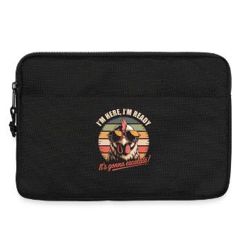 Im Here Ready Es Eskaliert Eh Huhn Party Retro - Laptoptasche 13" - Schwarz - Vorne