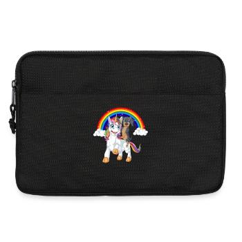 Dackel - Laptoptasche 13" - Schwarz - Vorne