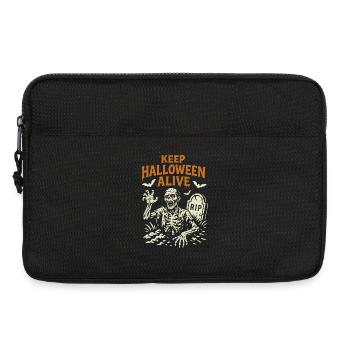 Gardez Halloween en vie - Costume de fête zombie - Sacoche pour ordinateur portable 13 pouces - noir - Devant