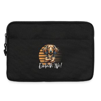Just Nope Dachshund Dachshund Wire-haired Dachshund - Laptop bag 13" - black - Front