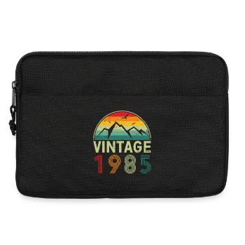 Vintage Mountain Sunset Design - Laptop bag 13" - black - Front