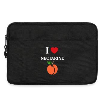 Nectarine Peach Illustration Design - Laptop bag 13" - black - Front