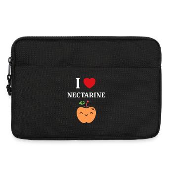 Kleidung mit Zitronen- und Nektarinenmuster - Laptoptasche 13" - Schwarz - Vorne
