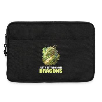Drachen Drache - Laptoptasche 13" - Schwarz - Vorne