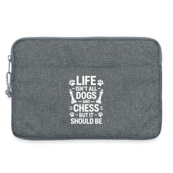 Échecs Dire Joueur D’échecs Chiens Cadeau D’échecs - Sacoche pour ordinateur portable 13 pouces - gris chiné - Devant