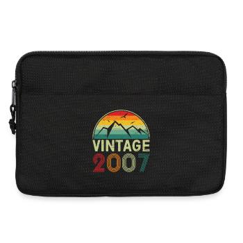 Vintage Mountain Sunset Design - Laptop bag 13" - black - Front