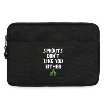 Humorvolles Sprossen Zitat T-Shirt Design - Laptoptasche 13" - Schwarz - Vorne