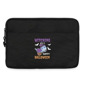 Dino Hexe Witching you a Happy Halloween - Laptoptasche 13" - Schwarz - Vorne